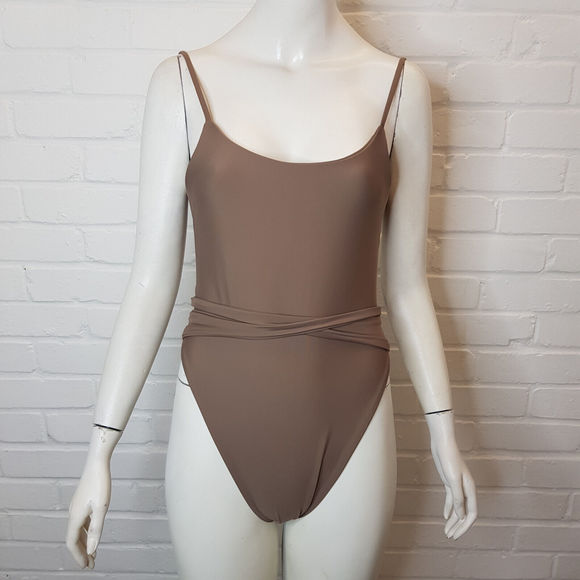 Mare Perpetua The Essential One-piece Swimsuit Large UK 16 Coco Neutral BN* - Picture 2 of 9